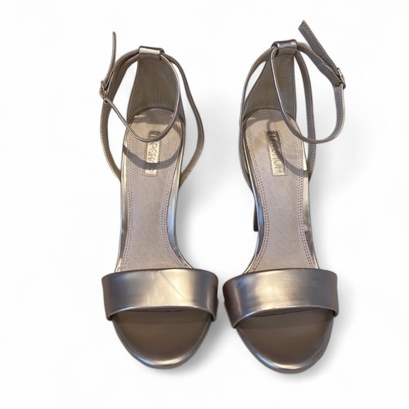 Topshop Pearly Gold Strappy Stiletto Heels Size 7.5 - Picture 3 of 9